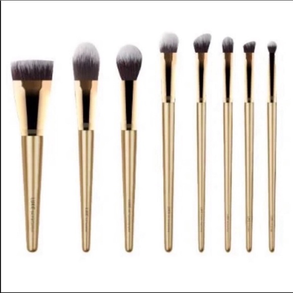 LUXIE Glitter and Gold Brush Set with Case NEW - Picture 2 of 4